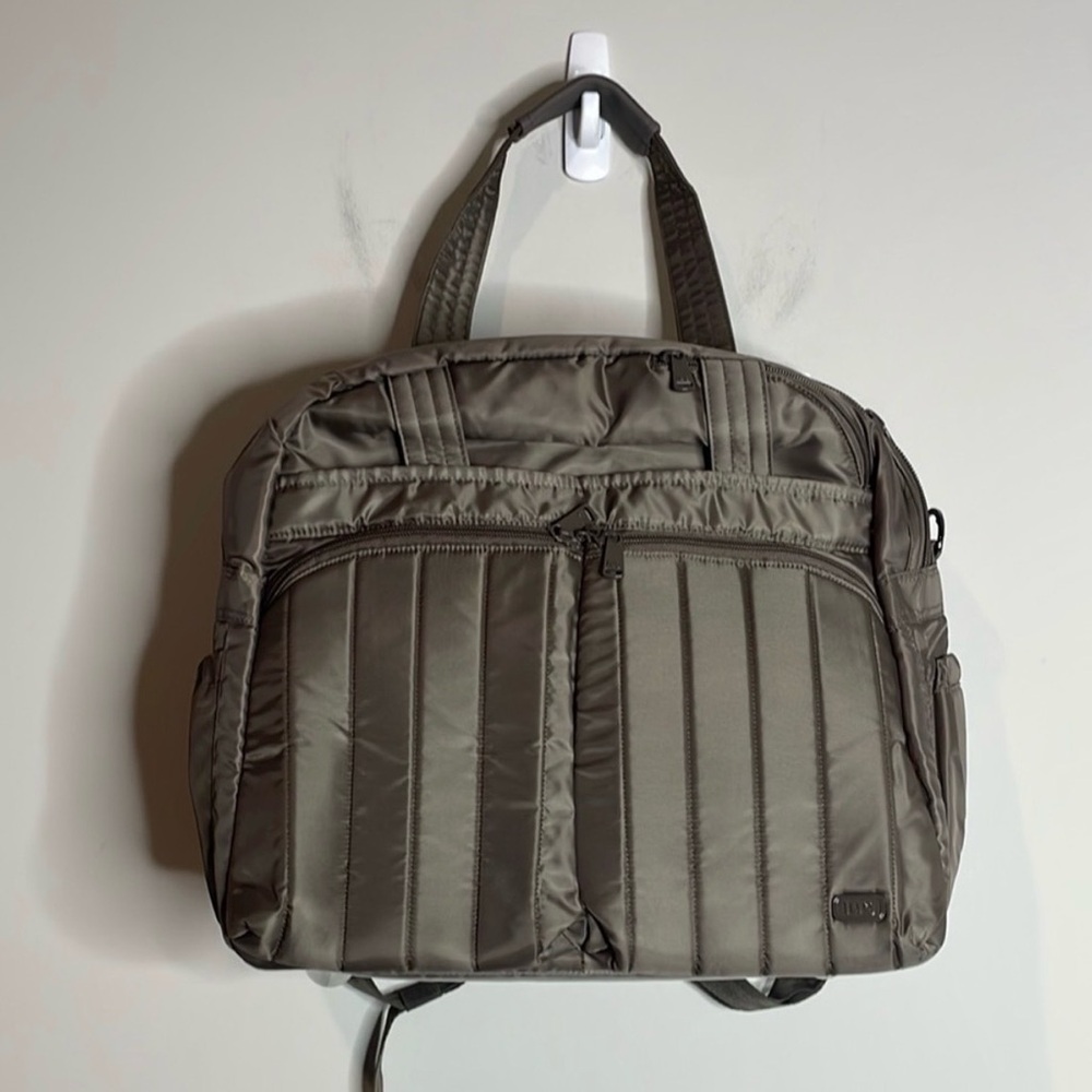 Lug boxer 2 Quilted Overnight Travel Bag in Sand Taupe